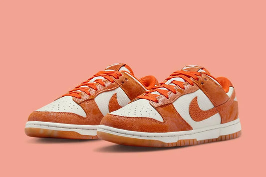 Nike surpreende em novo dunk laranja com couro craquelado