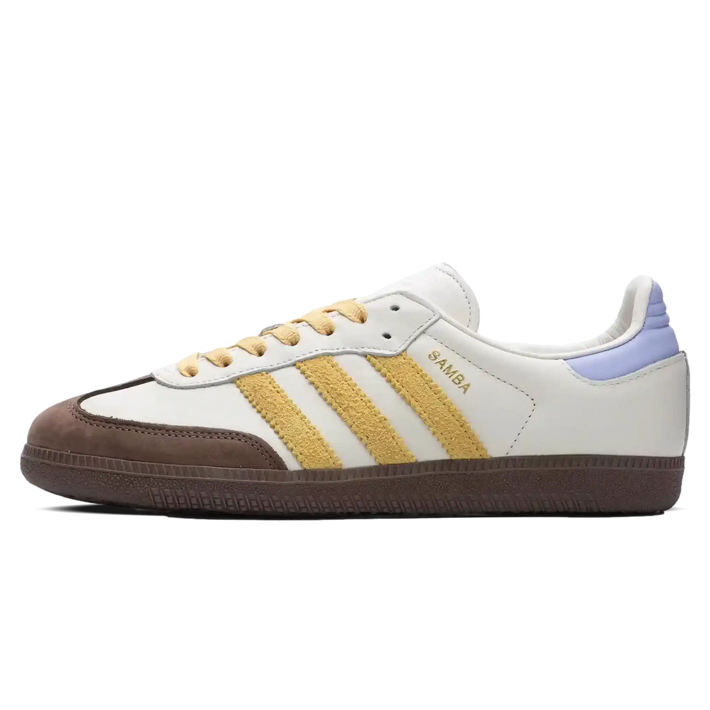Tênis Adidas Samba OG Feminino "Oat Violet Tone" Amarelo / Marrom