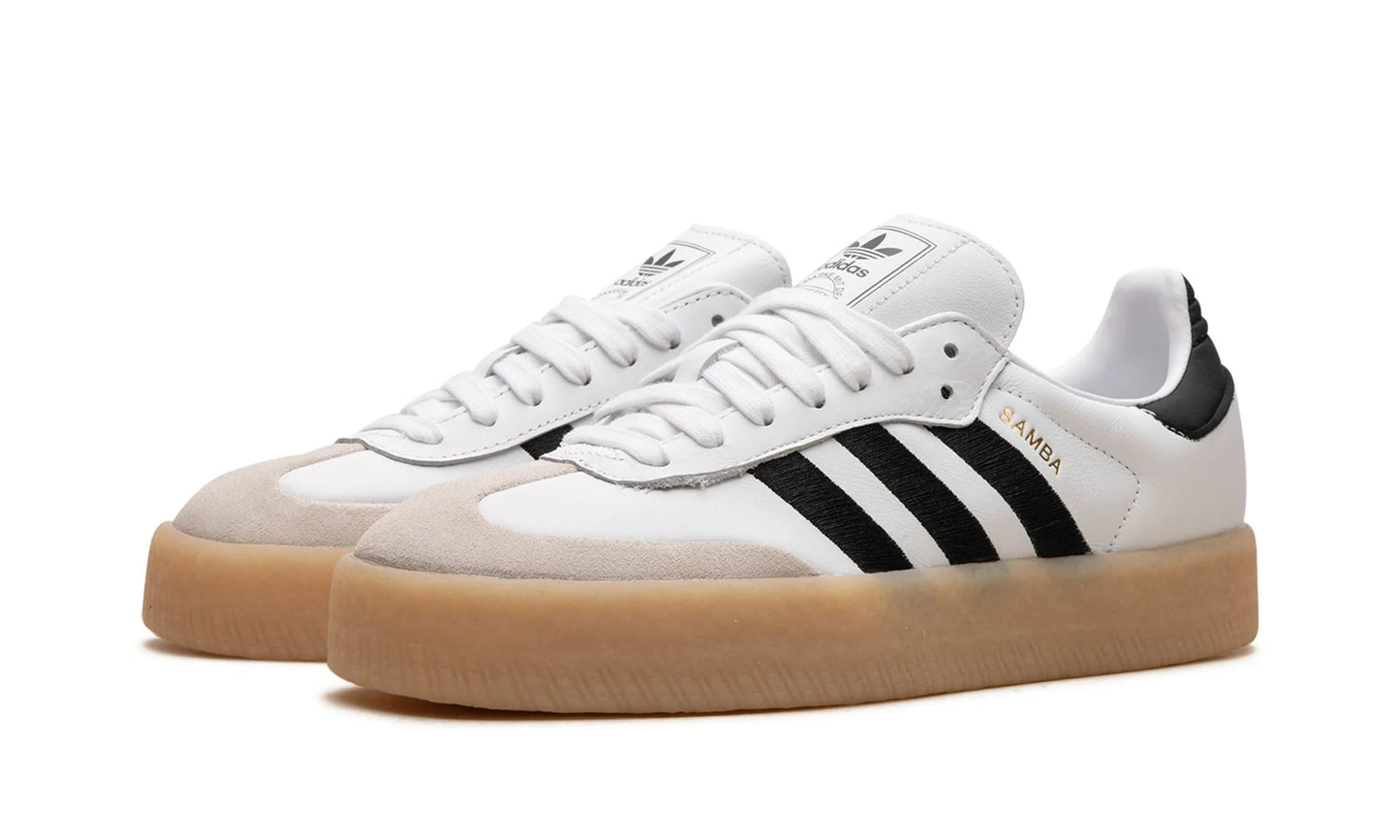 Tênis Adidas Sambae Branco com plataforma feminino.