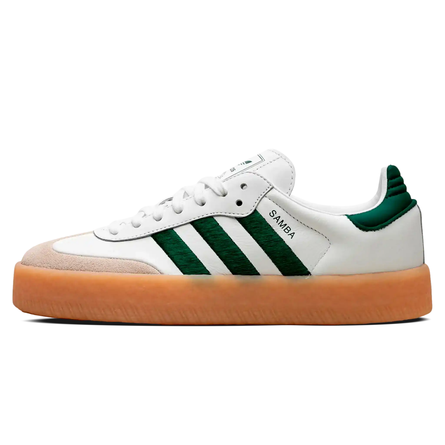 Tênis Adidas Sambae Verde com plataforma feminino.