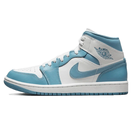 Tênis Air Jordan 1 Mid "UNC" Azul / Branco