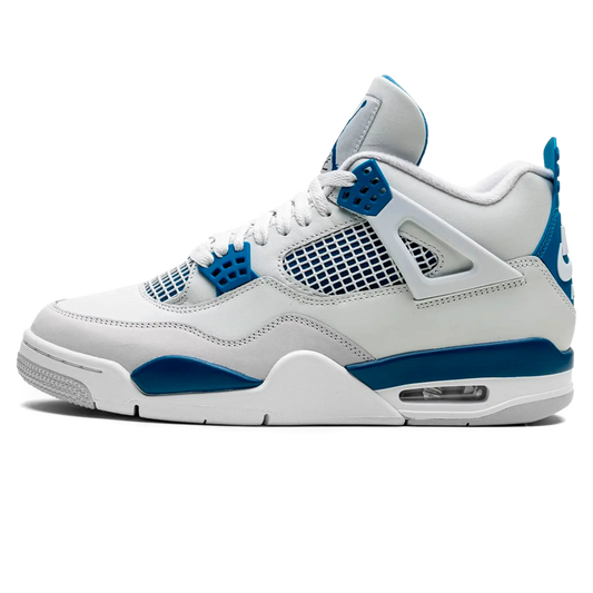 Tênis Air Jordan 4 "Military Blue" Branco / Azul