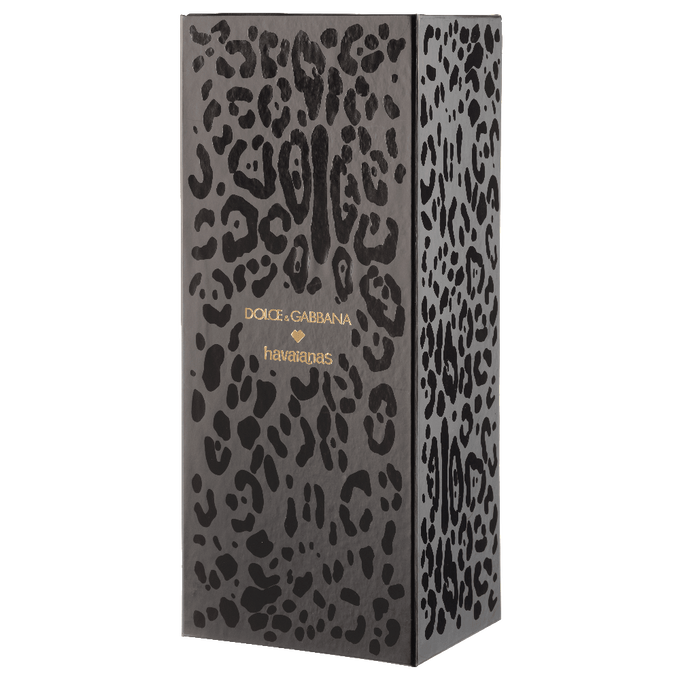 Chinelo Havaianas x Dolce & Gabanna "Leopard" Marrom