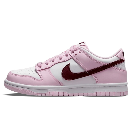 Tênis Nike Dunk Low Feminino "Pink Red Foam White" Rosa