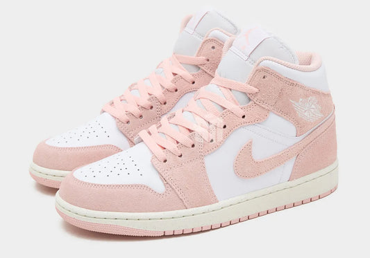 O Air Jordan 1 Mid recebe uma cor rosa pastel