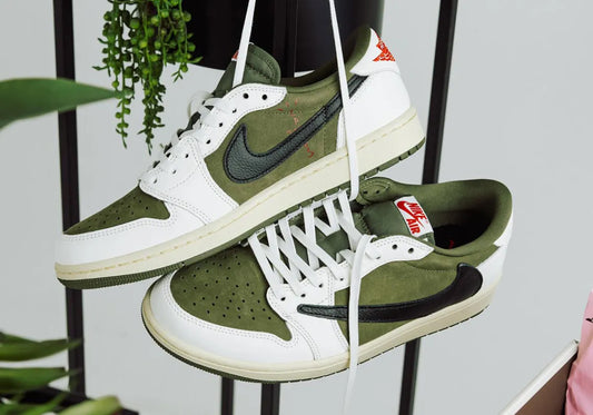 Lançamento do Air Jordan 1 Low OG SP “Medium Olive” de Travis Scott é confirmado para setembro