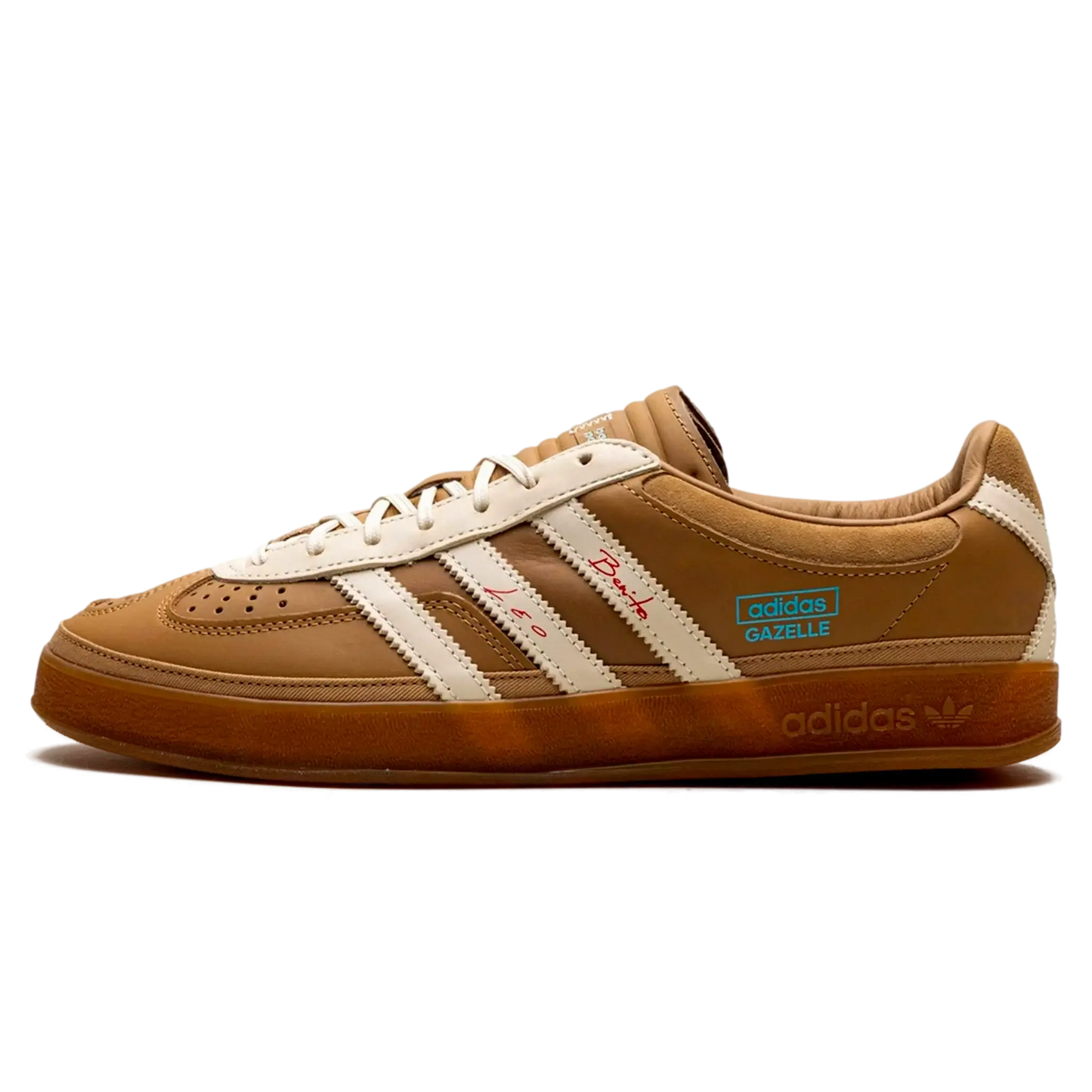 Tênis Adidas Gazelle Indoor x Bad Bunny x Lionel Messi "Cardboard" Bege