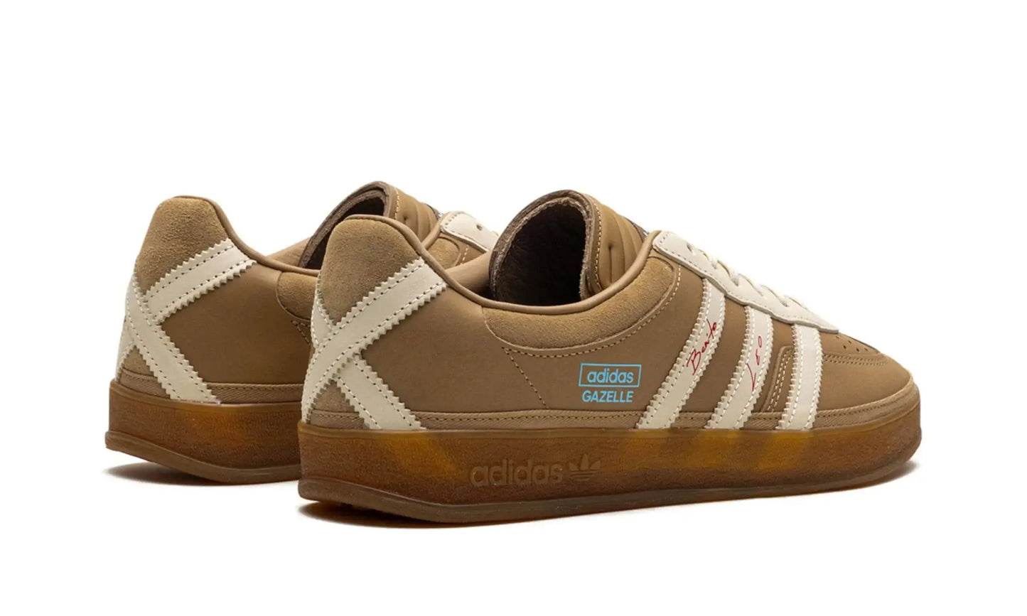 Tênis Adidas Gazelle Indoor x Bad Bunny x Lionel Messi "Cardboard" Bege