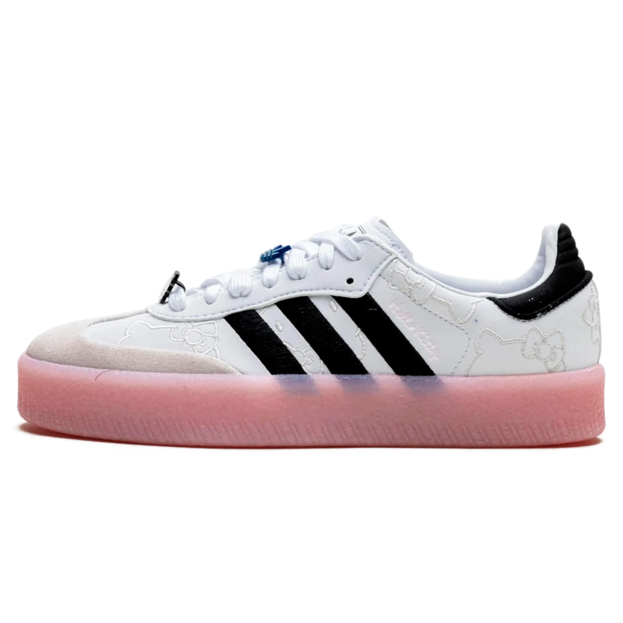 Tênis Adidas Sambae Feminino "Hello Kitty" Branco / Rosa