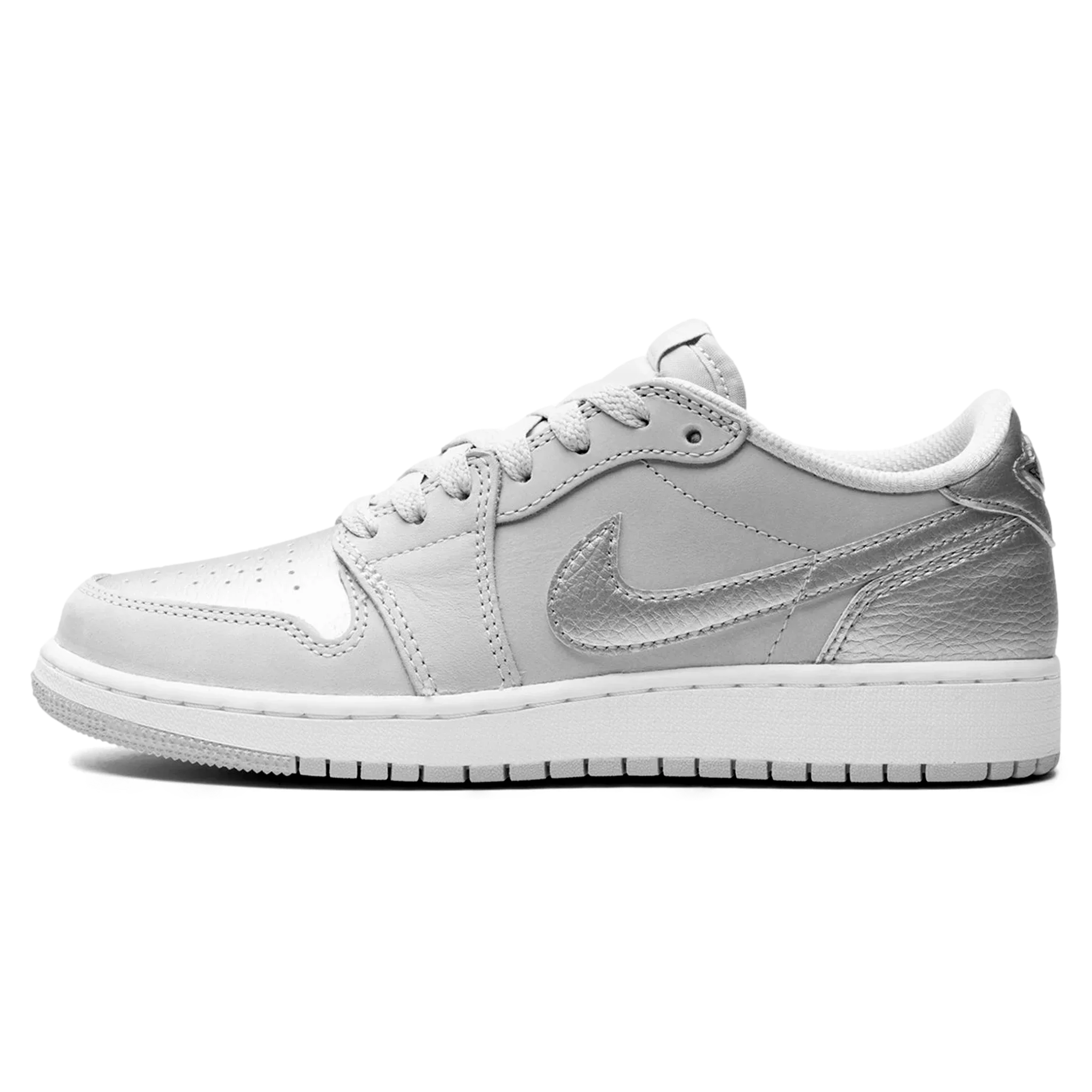 Tênis Air Jordan 1 Low Masculino "Metallic Silver" Prata