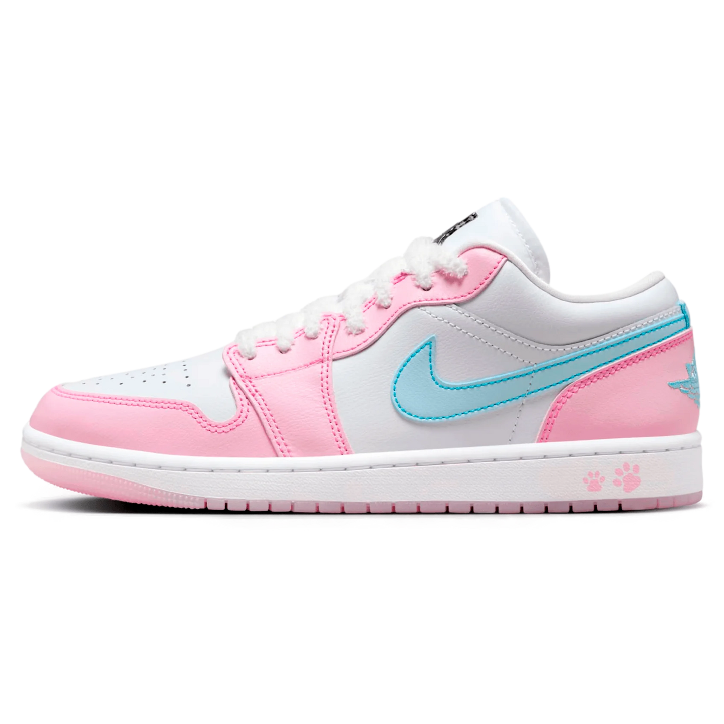 Tênis Air jordan 1 Low Feminino "Paw Print" Rosa