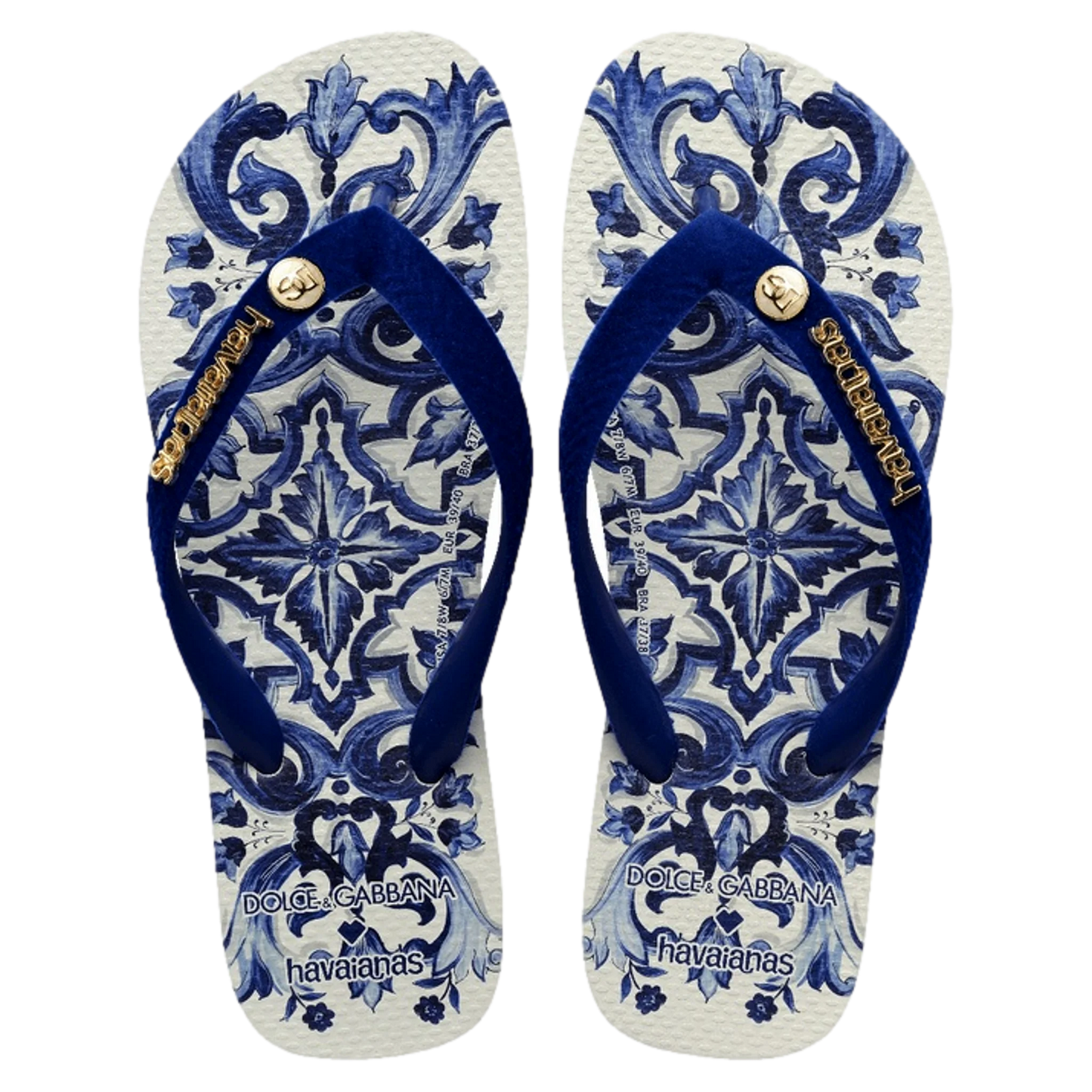 Chinelo Havaianas x Dolce & Gabanna "Blue Mediterraneo" Azul