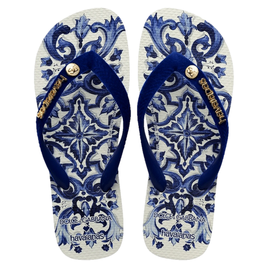 Chinelo Havaianas x Dolce & Gabanna "Blue Mediterraneo" Azul