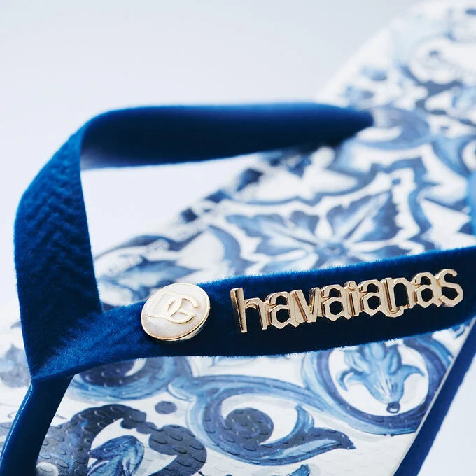 Chinelo Havaianas x Dolce & Gabanna "Blue Mediterraneo" Azul