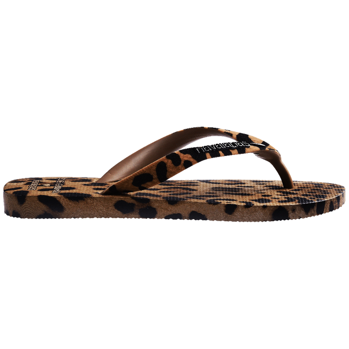 Chinelo Havaianas x Dolce & Gabanna "Leopard" Marrom