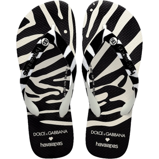 Chinelo Havaianas x Dolce & Gabanna "Zebra" Preto