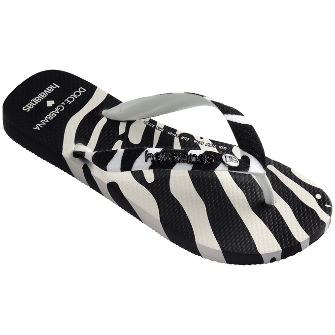 Chinelo Havaianas x Dolce & Gabanna "Zebra" Preto