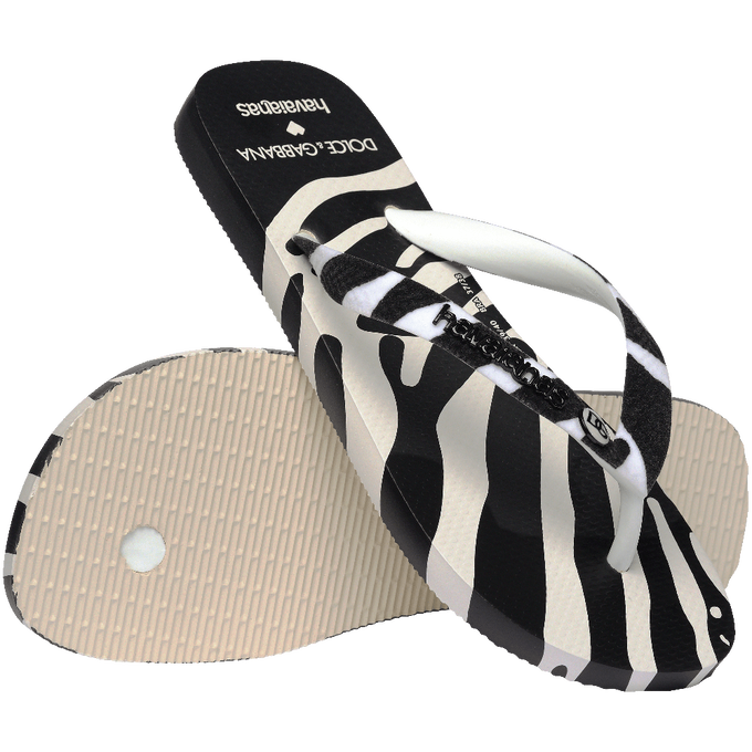 Chinelo Havaianas x Dolce & Gabanna "Zebra" Preto