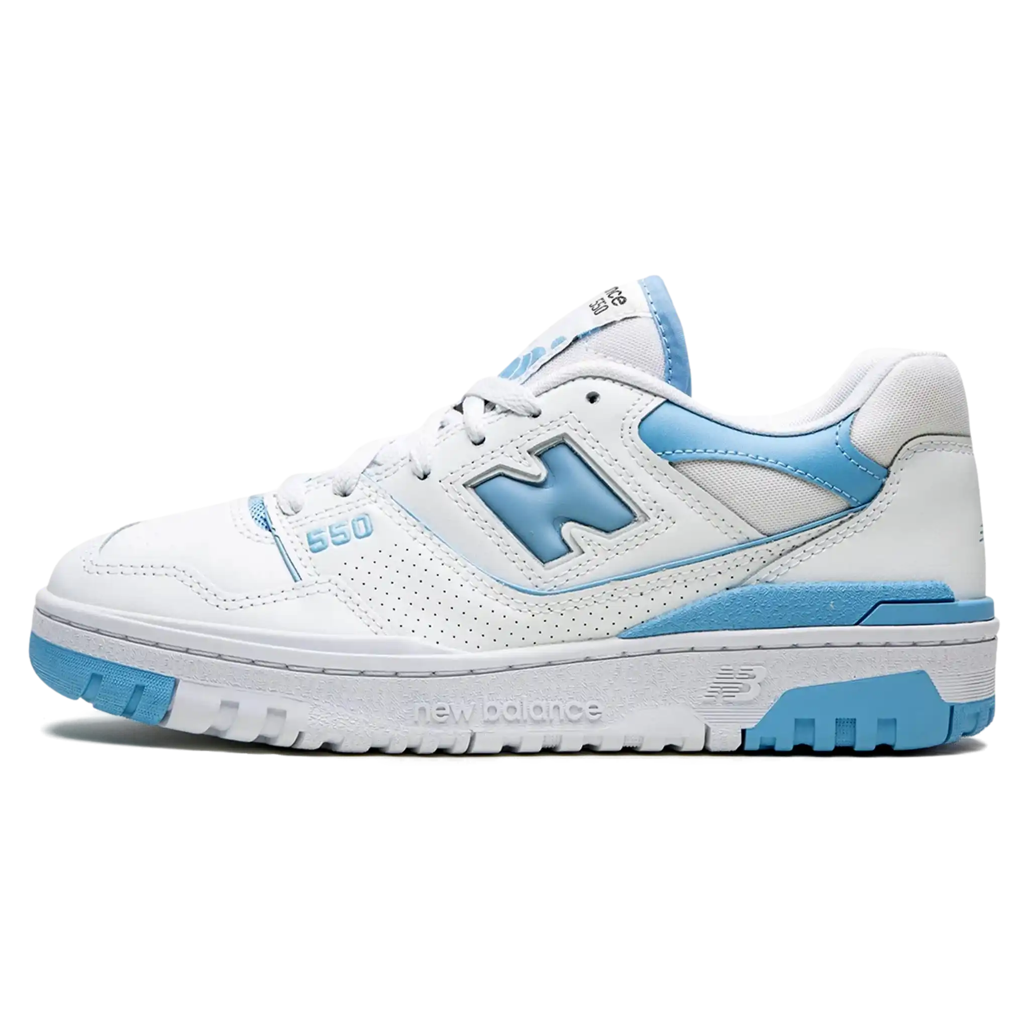 Tênis New Balance 550 Feminino "UNC White Dusk Blue" Branco / Azul