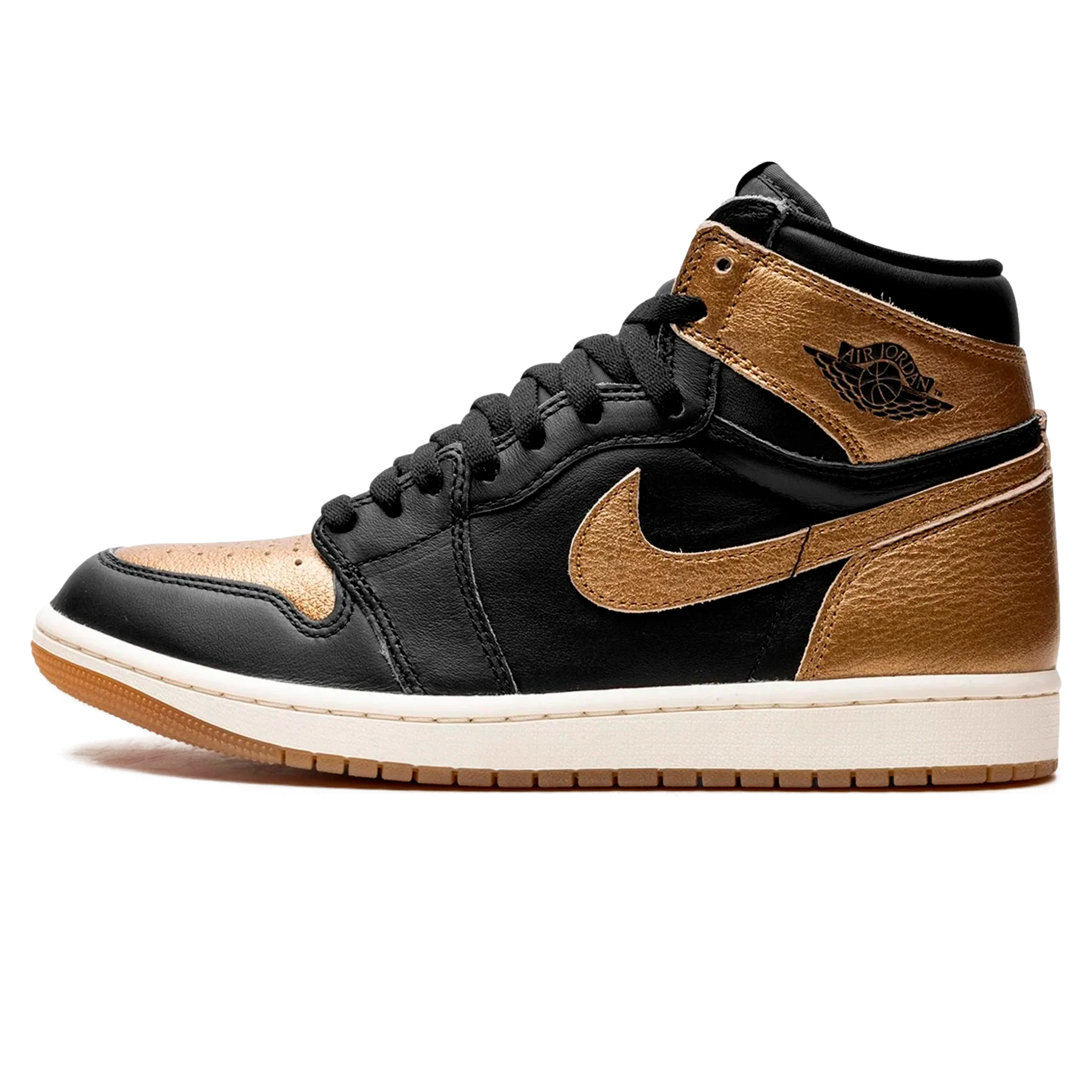 Tênis Air Jordan 1 High "Metallic Gold" Preto / Dourado