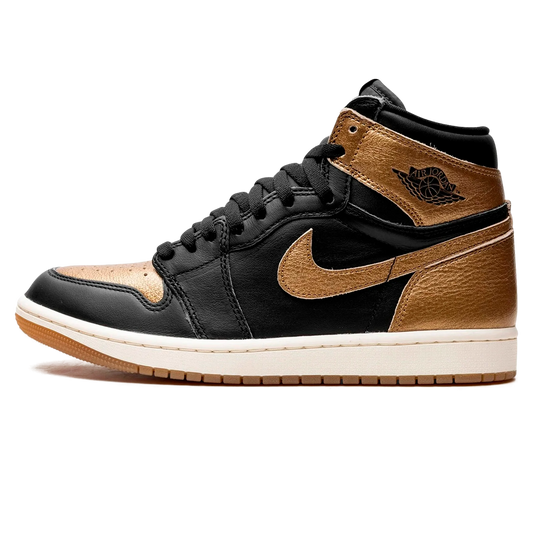 Tênis Air Jordan 1 High "Metallic Gold" Preto / Dourado