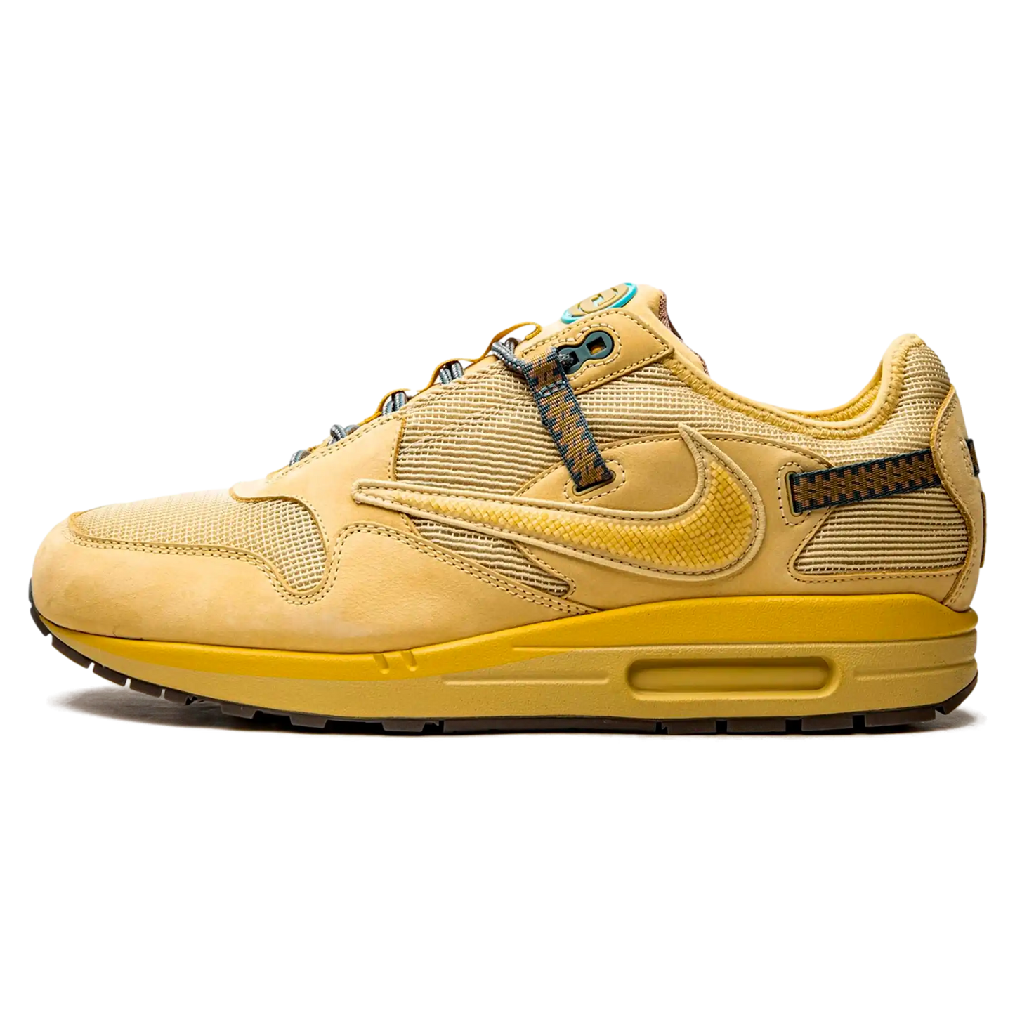 Tênis Nike Air Max 1 x Travis Scott "Cactus Gold" Amarelo