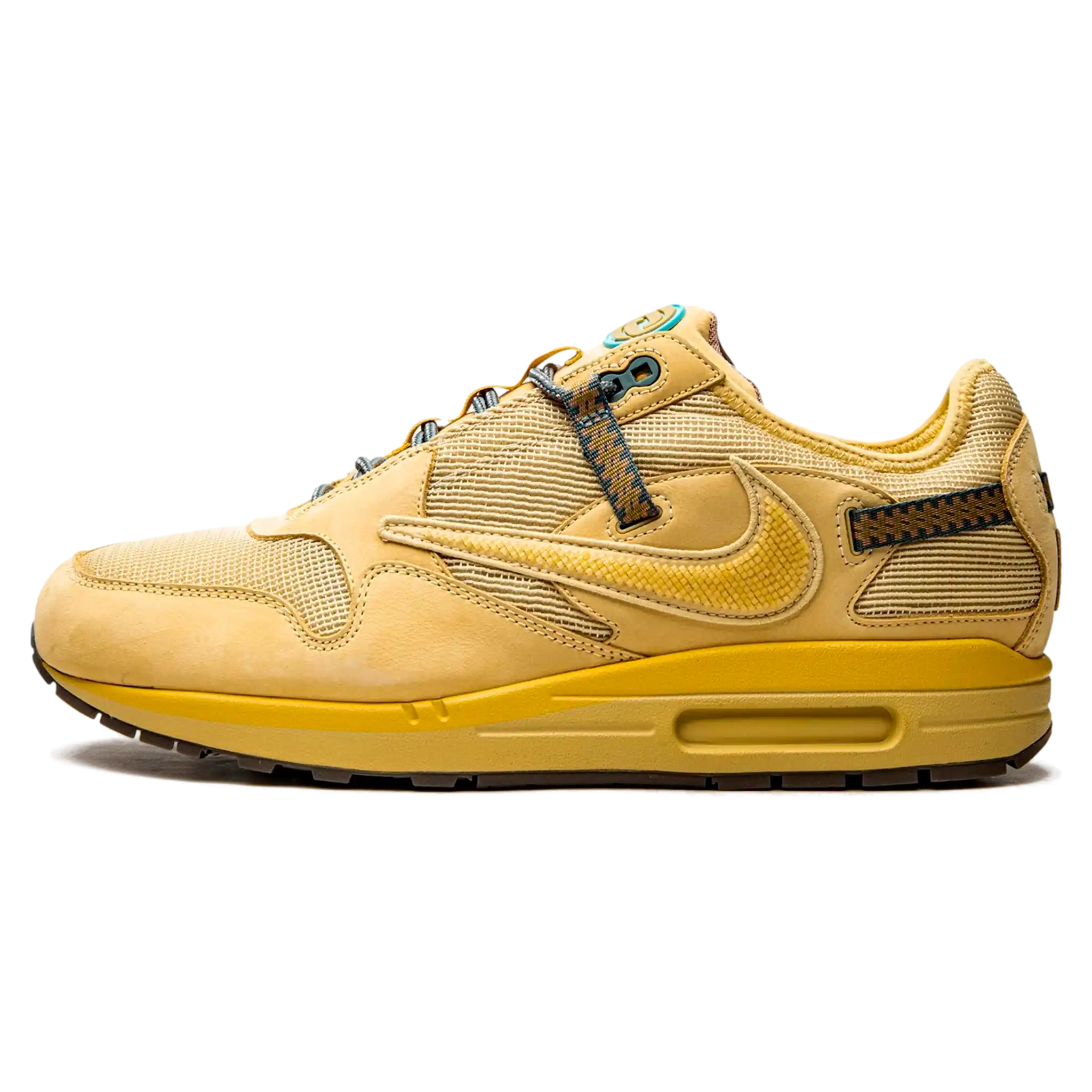 Tênis Nike Air Max 1 x Travis Scott "Cactus Gold" Amarelo