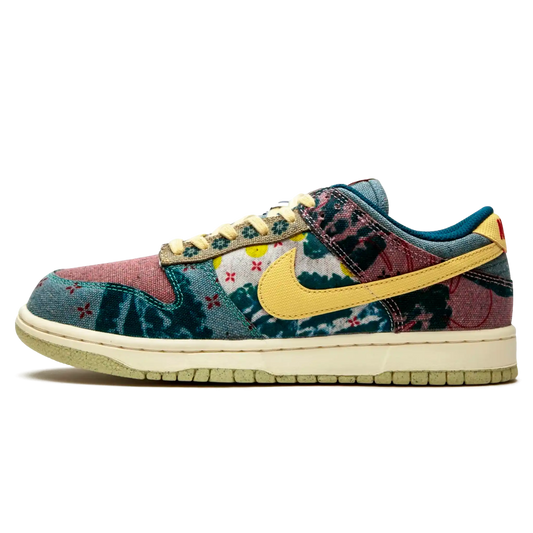 Tênis Nike Dunk Low "Community Garden" Verde / Bordô